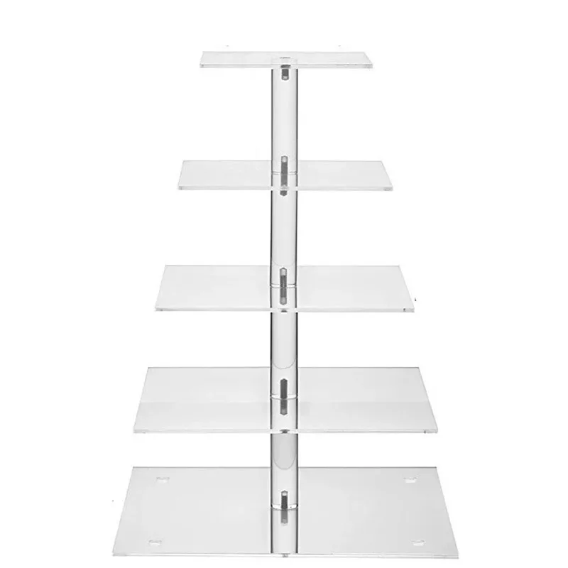 5 Tier Cup Cake Stand Wedding Birthday Party Acrylic Cupcake Display Round Clear 5 Tier Cup Cake Stand Wedding Birthday Party Acrylic Cupcake Display Round Clear