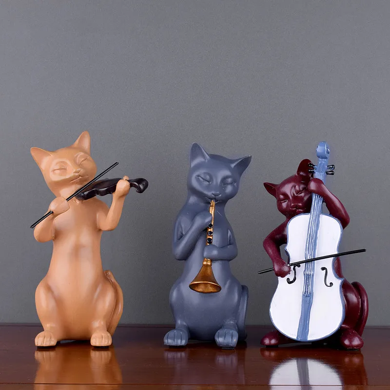 NEW Cute Animal Resin Cat Crafts Musicians Band Figurines Teraryum Fairy Garden Miniatures Creative Home Decoration Accessories
NEW Cute Animal Resin Cat Crafts Musicians Band Figurines Teraryum Fairy Garden Miniatures Creative Home Decoration Accessories