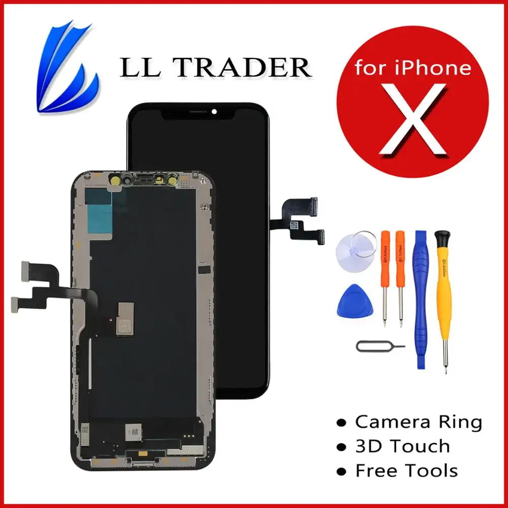 for iPhone X OLED Display Screen Replacement LCD Touch Digitizer Assembly 3D Touch True Tone Free Shipping+ Free Tools
for iPhone X OLED Display Screen Replacement LCD Touch Digitizer Assembly 3D Touch True Tone Free Shipping+ Free Tools