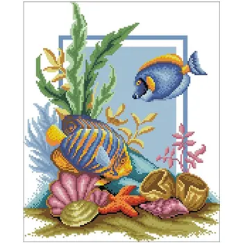 Tropical Fish patterns Counted Cross Stitch 11CT 14CT 18CT DIY Chinese Cross Stitch Kits Embroidery Needlework Sets
Tropical Fish patterns Counted Cross Stitch 11CT 14CT 18CT DIY Chinese Cross Stitch Kits Embroidery Needlework Sets