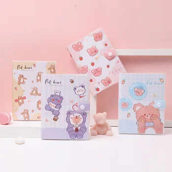 Cute pet bear snap button notebook color inner page snap button hand book learning office notebook kawaii school supplies
Cute pet bear snap button notebook color inner page snap button hand book learning office notebook kawaii school supplies