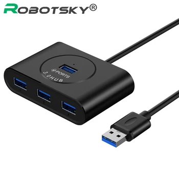 Portable 4 Ports USB 3.0 HUB High Speed USB3.0 Splitter Adapter Cable LED with Power Port for iMac Laptop Desktop Computer
Portable 4 Ports USB 3.0 HUB High Speed USB3.0 Splitter Adapter Cable LED with Power Port for iMac Laptop Desktop Computer