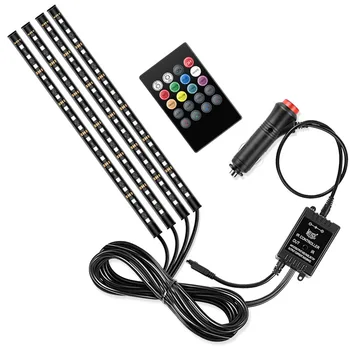 Car atmosphere light foot sole light atmosphere light LED colorful remote control voice control RGB music light bar
Car atmosphere light foot sole light atmosphere light LED colorful remote control voice control RGB music light bar
