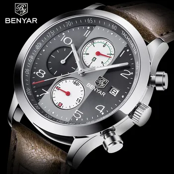 BENYAR 2020 New Fashion Chronograph Sport Watches Men Leather Strap Brand Business Quartz Blue Male Wristwatch Relogio Masculino
BENYAR 2020 New Fashion Chronograph Sport Watches Men Leather Strap Brand Business Quartz Blue Male Wristwatch Relogio Masculino