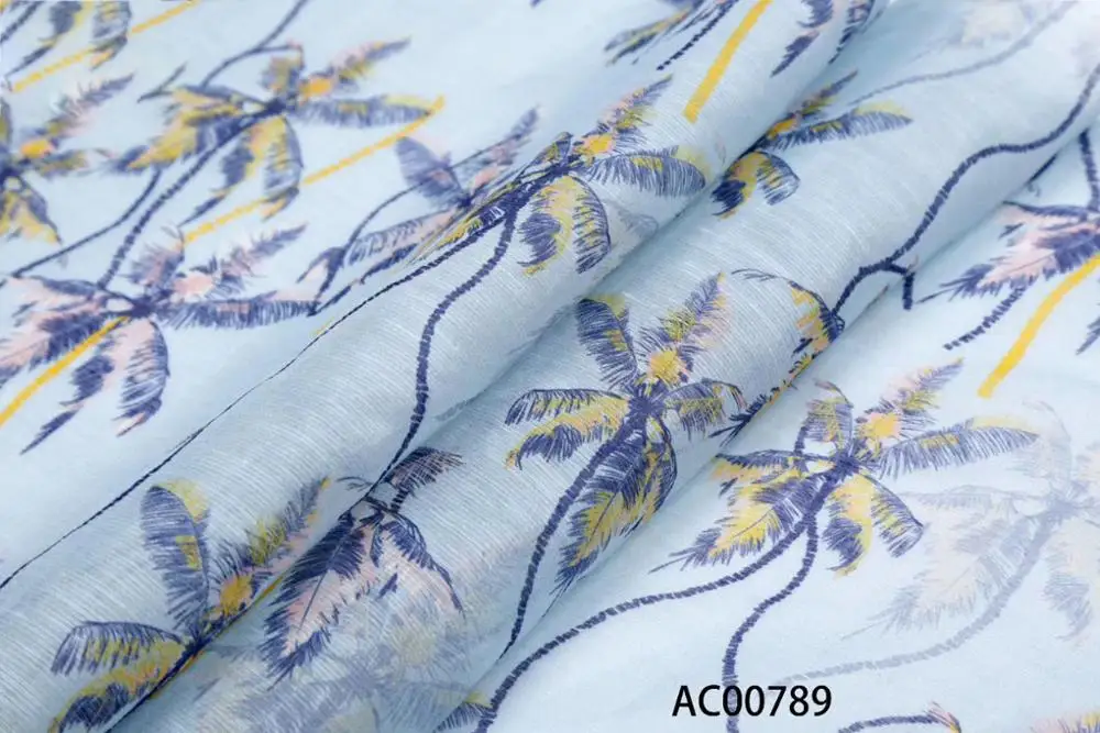 Silk Linen Fabric Printed Coconut Tree Pattern Hawaii Series for Dress Cheongsam
Silk Linen Fabric Printed Coconut Tree Pattern Hawaii Series for Dress Cheongsam