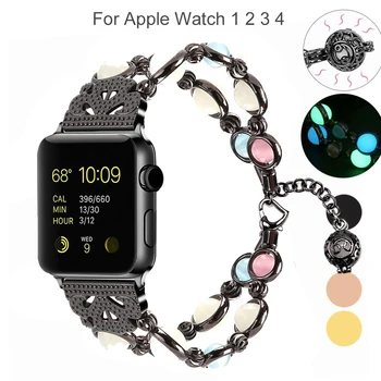 Women Watch Band Strap for Apple Watch Series 5 4 band Luminous Jewelry Bead 44mm 38mm 40mm 42mm Steel Bracelet for iWatch 3 2
Women Watch Band Strap for Apple Watch Series 5 4 band Luminous Jewelry Bead 44mm 38mm 40mm 42mm Steel Bracelet for iWatch 3 2
