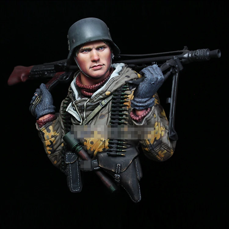 1/10 World War II machine gunner soldier, Resin Model Bust GK, Military theme, Unassembled and unpainted kit
1/10 World War II machine gunner soldier, Resin Model Bust GK, Military theme, Unassembled and unpainted kit