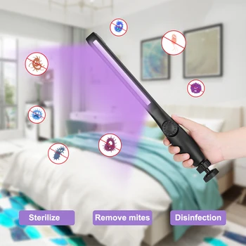 Ultraviolet Disinfection Lamp Sterilization Lamp LED Handheld USB Disinfection Germicidal Flashlight With rotatable magnet base
Ultraviolet Disinfection Lamp Sterilization Lamp LED Handheld USB Disinfection Germicidal Flashlight With rotatable magnet base