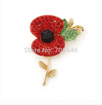 2" RBL Royal British Legion brooch Red Diamante Crystal Poppy Flower Brooch Pins 
2" RBL Royal British Legion brooch Red Diamante Crystal Poppy Flower Brooch Pins