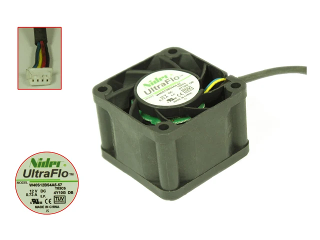 Вентилятор охлаждения сервера Nidec W40S12BS4A5-57 T03C5 DC 12 В 0.73A 40x40x28 мм
Вентилятор охлаждения сервера Nidec W40S12BS4A5-57 T03C5 DC 12 В 0.73A 40x40x28 мм
