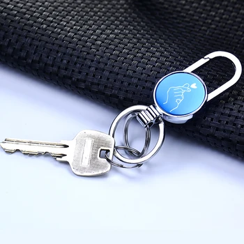 Multi color laser carving round matel keychain double hanging ring key chain LOGO custom
Multi color laser carving round matel keychain double hanging ring key chain LOGO custom