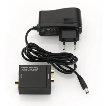 Digital Toslink / SPDIF to Analog Stereo 2 x RCA Audio Converter - Digital Audio Converter (Toslink & Coaxial) to Analog (Cinch
Digital Toslink / SPDIF to Analog Stereo 2 x RCA Audio Converter - Digital Audio Converter (Toslink & Coaxial) to Analog (Cinch
