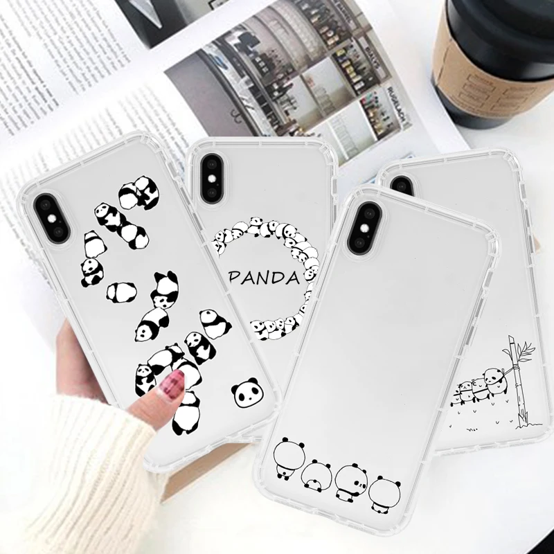 Cute Animal Panda TPU Transparent Phone Case for IPhone 11 Pro XS Max X XR 7 8 6 6s Plus Anti Fall Airbag Shell Phone Back Cover
Cute Animal Panda TPU Transparent Phone Case for IPhone 11 Pro XS Max X XR 7 8 6 6s Plus Anti Fall Airbag Shell Phone Back Cover