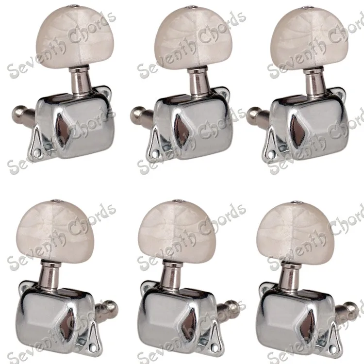 A Set White Pearl Semicircle Button Semiclosed Gear Guitar Tuning Peg Tuners Machine Heads for Acoustic Guitar - Chrome
A Set White Pearl Semicircle Button Semiclosed Gear Guitar Tuning Peg Tuners Machine Heads for Acoustic Guitar - Chrome
