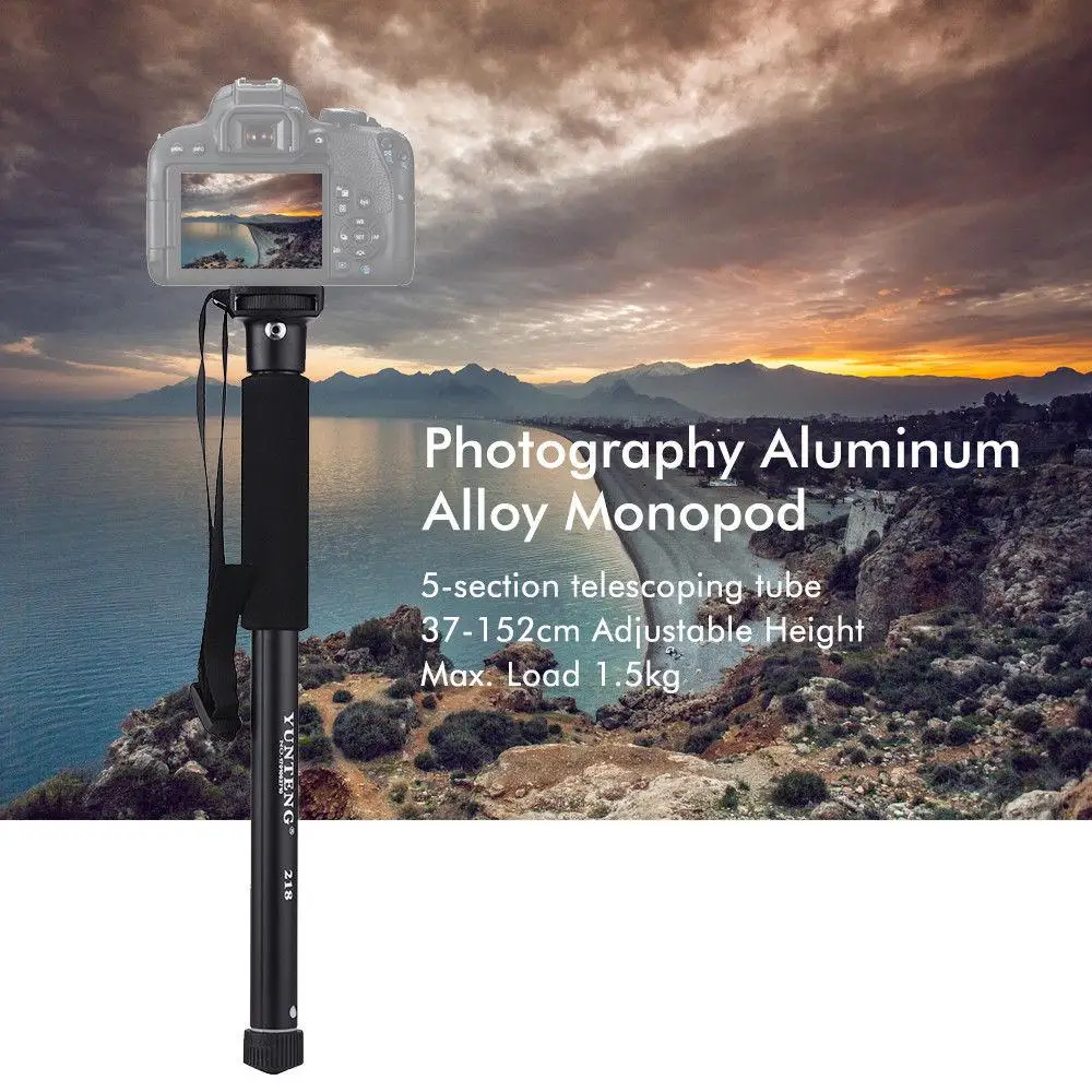 HobbyLane YUNTENG YT-2186Tripod Monopod Professional Carbon Fiber Light Portable Trekking Pole Muilti-function for DSLR Camera
HobbyLane YUNTENG YT-2186Tripod Monopod Professional Carbon Fiber Light Portable Trekking Pole Muilti-function for DSLR Camera
