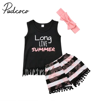 Summer Toddler Kids Baby Girl Sleeveless Top Vest +Print Shorts with Tassel Headbands 3Pcs Outfits Set Clothes For 1-6Years
Summer Toddler Kids Baby Girl Sleeveless Top Vest +Print Shorts with Tassel Headbands 3Pcs Outfits Set Clothes For 1-6Years