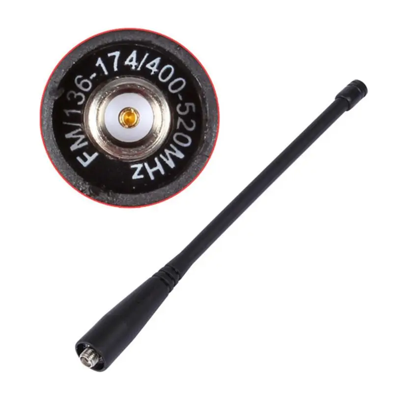 

H8WA Walkie Talkies Antenna SMA-Female 17CM Dual Bands for Baofeng UV-5R 5RE Two-Way Radios 136-174MHz&400-520MHz
