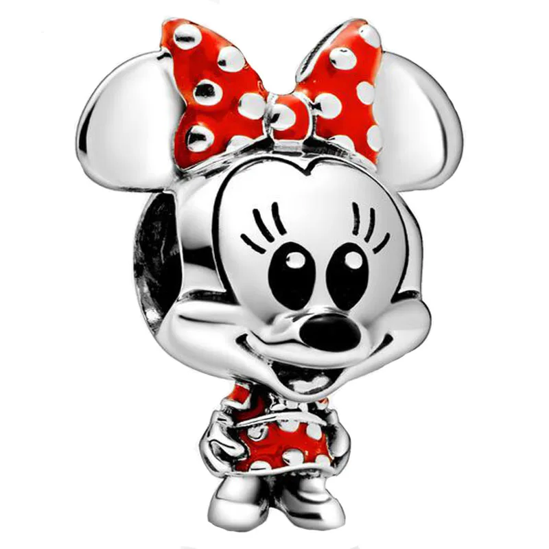 925 Silver Charm Cute Red Enamel Minnie Mouse Dotted Dress & Bow Beads Fit Original Pandor Bracelet DIY Jewelry
925 Silver Charm Cute Red Enamel Minnie Mouse Dotted Dress & Bow Beads Fit Original Pandor Bracelet DIY Jewelry