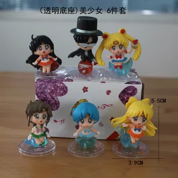 6PCS/set Creative Sailor Moon Tsukino Usagi Action Figure PVC Cake Collection Model toys brinquedos for christmas gift
6PCS/set Creative Sailor Moon Tsukino Usagi Action Figure PVC Cake Collection Model toys brinquedos for christmas gift