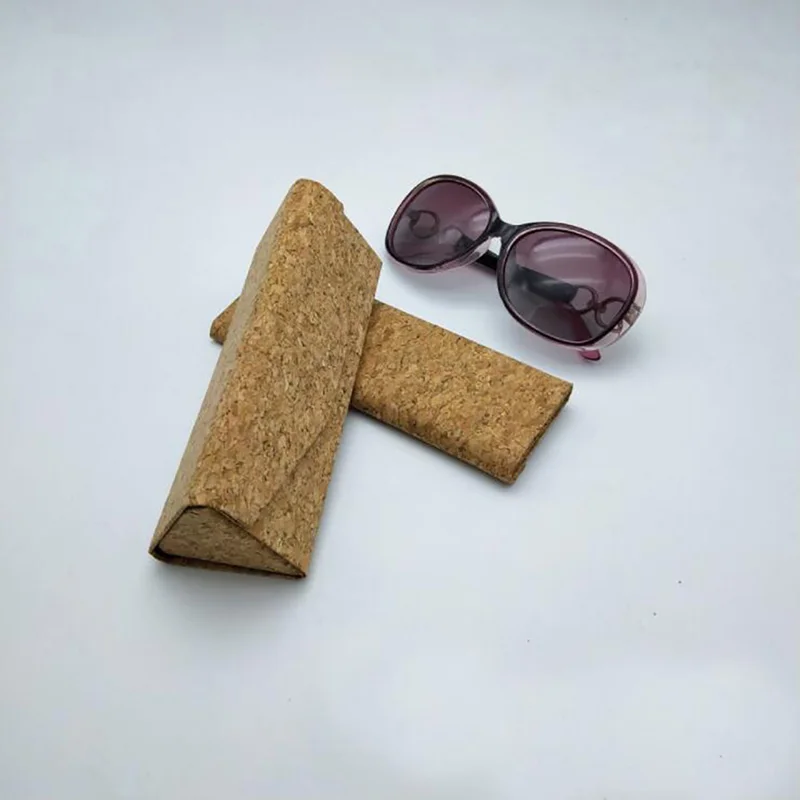 Personality Sunglasses Spectacle Case Fashion Wood Grain Glasses Folding Box Cover Cork Cases | Аксессуары для одежды