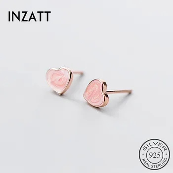 INZATT Real 925 Sterling Silver Pink heart Stud Earrings For Fashion Women Party Minimalist Fine Jewelry Cute Accessories
INZATT Real 925 Sterling Silver Pink heart Stud Earrings For Fashion Women Party Minimalist Fine Jewelry Cute Accessories