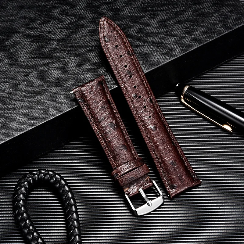 New Ostrich Pattern Watchbands First Layer Leather Cowhide Strap 18mm 20mm 22mm Watch Band Quick Release Watch Straps
New Ostrich Pattern Watchbands First Layer Leather Cowhide Strap 18mm 20mm 22mm Watch Band Quick Release Watch Straps