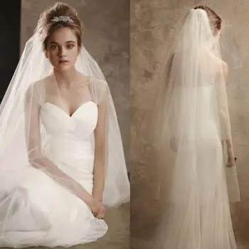 3 Size Double Layer Women Cathedral Wedding Veil 2 Tier Simple European Solid Color Soft Tulle Drape Bridal Veil With Fixed Comb
3 Size Double Layer Women Cathedral Wedding Veil 2 Tier Simple European Solid Color Soft Tulle Drape Bridal Veil With Fixed Comb