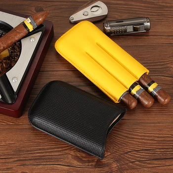 GALINER Cigar Case Leather Humidor Box Portable Pocket 3 Tube Holder Case Smoking Accessories With Gift Box
GALINER Cigar Case Leather Humidor Box Portable Pocket 3 Tube Holder Case Smoking Accessories With Gift Box