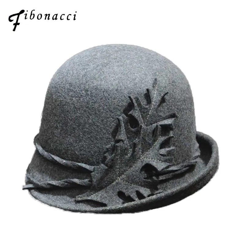 Fibonacci 2019 New Women Wool Maple Leaf Fedora Hat Autumn Winter Noble Elegant Fashion Felt Cap Ladies Flanging Bucket Hats
Fibonacci 2019 New Women Wool Maple Leaf Fedora Hat Autumn Winter Noble Elegant Fashion Felt Cap Ladies Flanging Bucket Hats