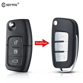 KEYYOU Modified Folding Remote Key Shell Fob Case 3 Button For Ford Focus Mondeo C Max S Max Galaxy Fiesta Ka With HU101 Blade
KEYYOU Modified Folding Remote Key Shell Fob Case 3 Button For Ford Focus Mondeo C Max S Max Galaxy Fiesta Ka With HU101 Blade