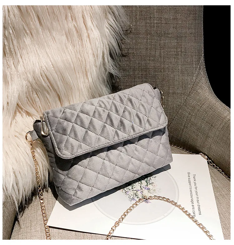 Gold Velvet Small Square Bag Women's 2019 Winter New Style Korean-style Chain Shoulder Bag Casual Oblique Bag 
Gold Velvet Small Square Bag Women's 2019 Winter New Style Korean-style Chain Shoulder Bag Casual Oblique Bag