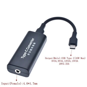 USB Type C Power Adapter Converter Dc 4.0 x 1.7mm Female to USB C Plug Connector Laptop Mobile Phone Charger for Lenovo Asus 45W
USB Type C Power Adapter Converter Dc 4.0 x 1.7mm Female to USB C Plug Connector Laptop Mobile Phone Charger for Lenovo Asus 45W