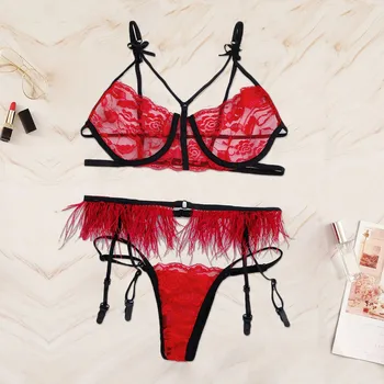 Intimates Sexy Lingerie For Women Lace Bow Underwire Bras With Thong Sleepwear Tranparent Underwear Pyjamas Femme Bra Set
Intimates Sexy Lingerie For Women Lace Bow Underwire Bras With Thong Sleepwear Tranparent Underwear Pyjamas Femme Bra Set