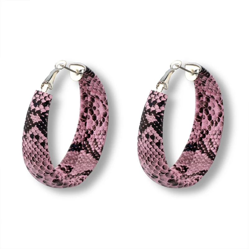 Dayoff Popular Big Pu Snake Skin Pattern Hoop Earrings for Womens Korea New Fake Leather Circle Statement Earings Women Jewelry
Dayoff Popular Big Pu Snake Skin Pattern Hoop Earrings for Womens Korea New Fake Leather Circle Statement Earings Women Jewelry