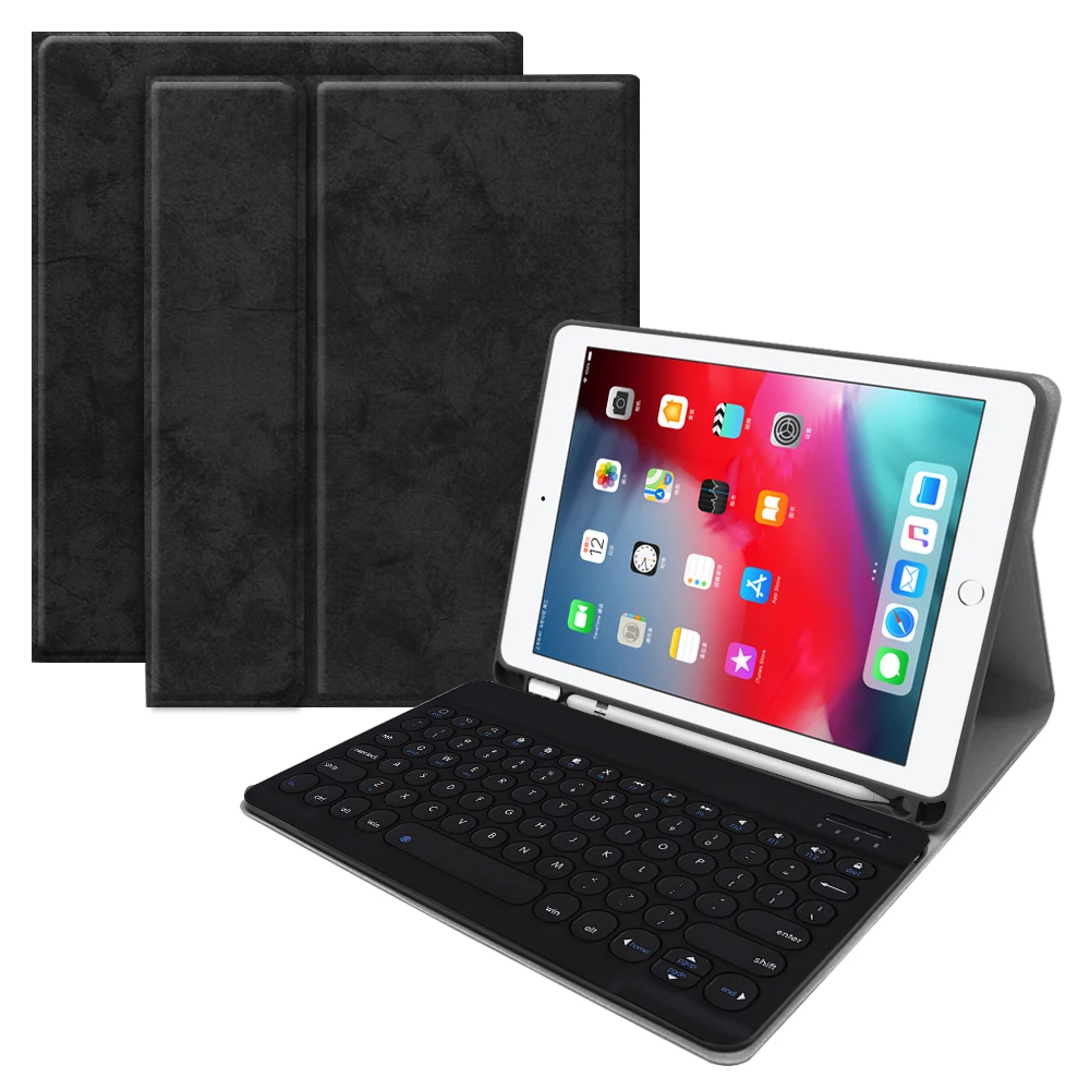 Case For iPad Air 1 2 / iPad Pro 9.7 / iPad 9.7 2017 2018 Tablet Keyboard Case with Pencil Holder English Keyboard Cover
Case For iPad Air 1 2 / iPad Pro 9.7 / iPad 9.7 2017 2018 Tablet Keyboard Case with Pencil Holder English Keyboard Cover