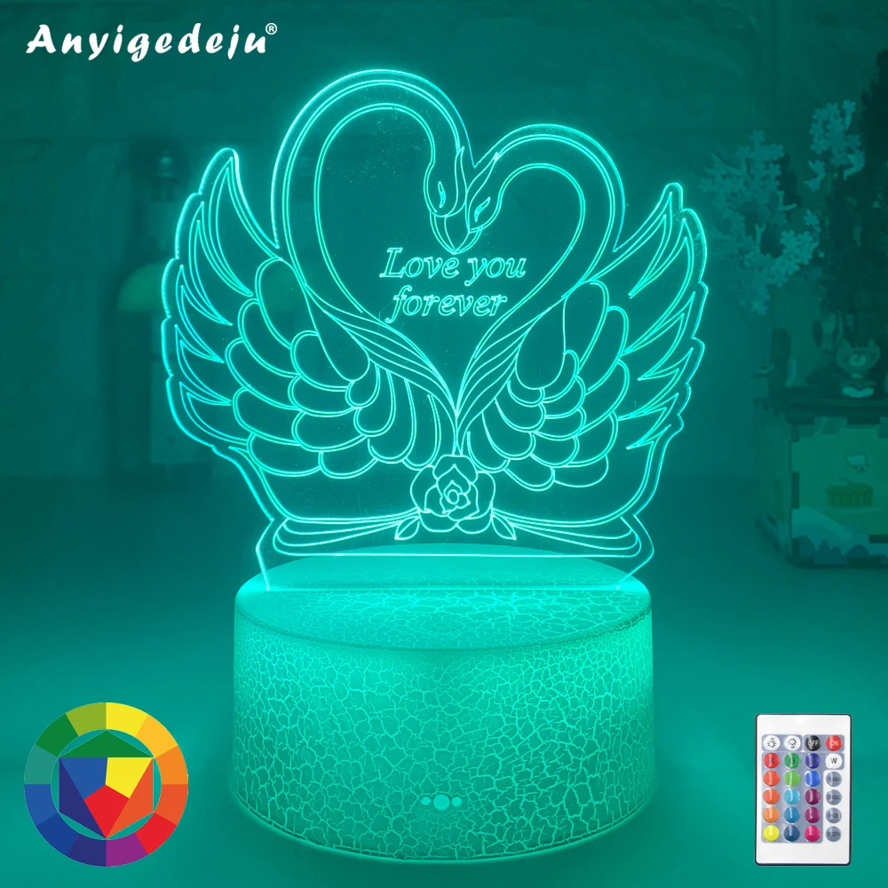 New Swan I LOVE YOU 3d Night Light with Heart Led Touch Switch Colorful Atmosphere for Home Decoration Light Table Lamp Bedside
New Swan I LOVE YOU 3d Night Light with Heart Led Touch Switch Colorful Atmosphere for Home Decoration Light Table Lamp Bedside