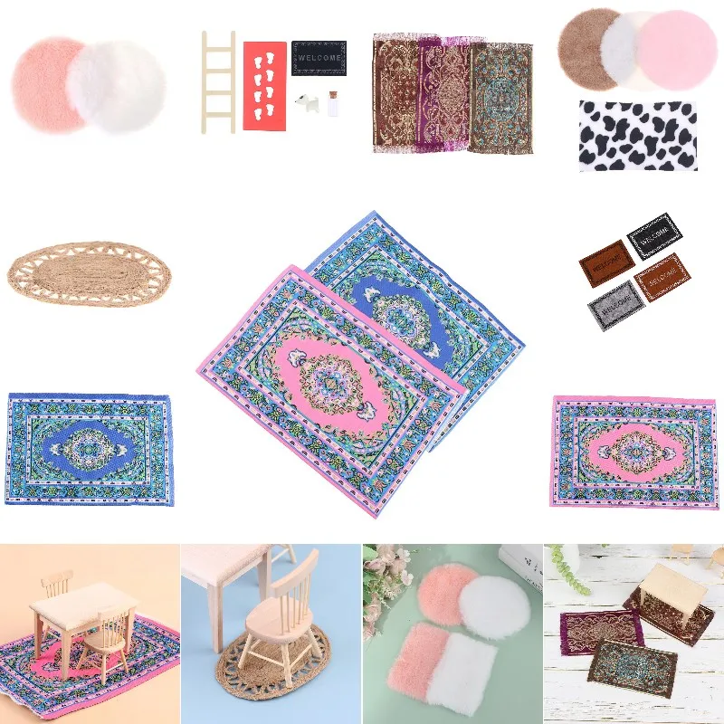 Different Types 1:12 Dollhouse Handmade Woven Mini Floor Rug Cover Carpet for Dolls House Bedroom Bathroom Living Room Decor
Different Types 1:12 Dollhouse Handmade Woven Mini Floor Rug Cover Carpet for Dolls House Bedroom Bathroom Living Room Decor