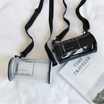 Barrel-shape Jelly Bag Tote Casual Handbag Messenger Bag Women Transparent PVC Clear Alphabet Fashion New
Barrel-shape Jelly Bag Tote Casual Handbag Messenger Bag Women Transparent PVC Clear Alphabet Fashion New