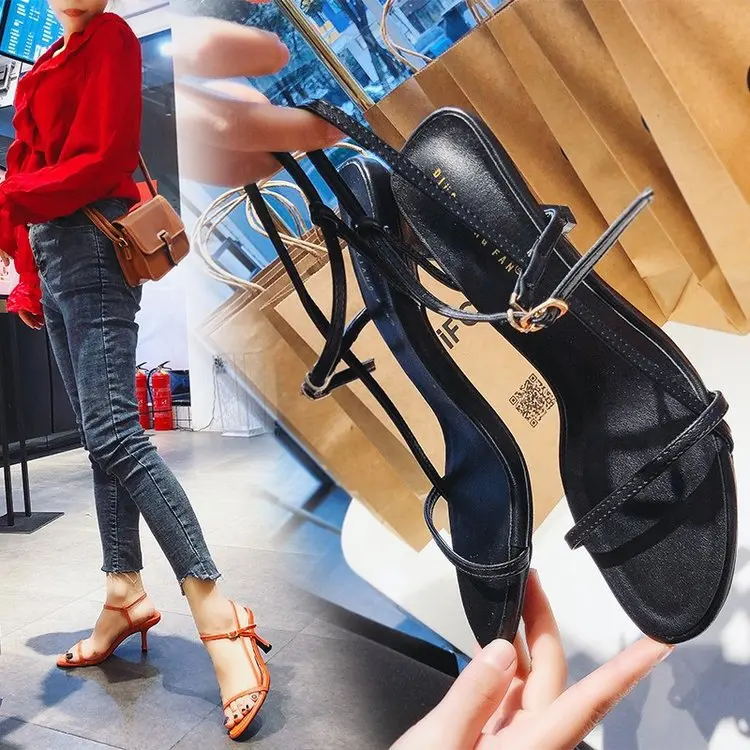 Thin Drawstring Simple Women's Korean-style with after Empty 2019 Summer High-Heel Online Celebrity Sandals Versatile New Style
Thin Drawstring Simple Women's Korean-style with after Empty 2019 Summer High-Heel Online Celebrity Sandals Versatile New Style