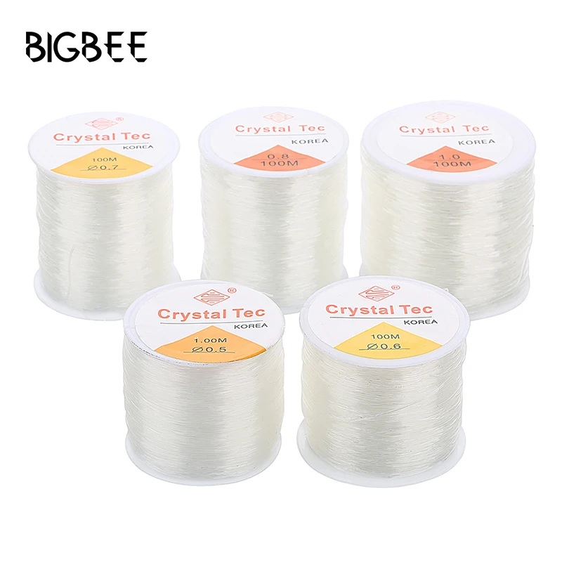 100M/Roll Plastic Crystal DIY Beading Stretch Cords High Elastic Line Jewelry Making Necklace Bracelet Accessories Wholesale
100M/Roll Plastic Crystal DIY Beading Stretch Cords High Elastic Line Jewelry Making Necklace Bracelet Accessories Wholesale