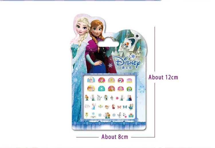 Frozen Princess elsa Anna Makeup Nail Stickers Toys Disney snow White Sophia Mickey Minnie kids Cartoon toys action figure dolls