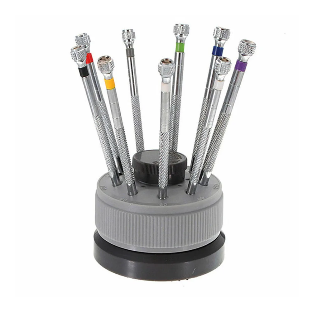 9pcs Accuracy Slotted Jewelry Work Watchmakers Tool Durable With Stand Eyeglasses Professional Flat Blade Metal Screwdriver Set
9pcs Accuracy Slotted Jewelry Work Watchmakers Tool Durable With Stand Eyeglasses Professional Flat Blade Metal Screwdriver Set