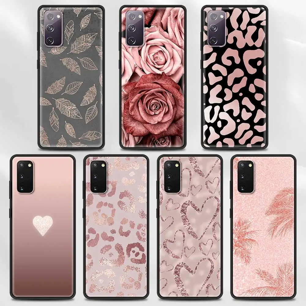 Черный чехол для Samsung Galaxy S20 S21 FE Ultra S9 S8 S10 Plus Lite S7 Edge S10e черный мягкий из ТПУ розовый