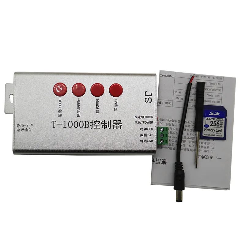 Free Shipping DC5V-24V T1000B SD Card WS2801 WS2811 WS2812B LPD6803 8806 LED strip digital led 2048 Pixels DMX512 RGB Controller
Free Shipping DC5V-24V T1000B SD Card WS2801 WS2811 WS2812B LPD6803 8806 LED strip digital led 2048 Pixels DMX512 RGB Controller