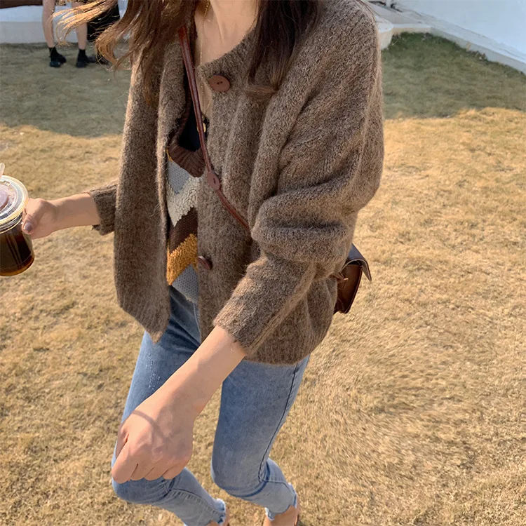 Photo Shoot Good Quality 2020 Autumn and Winter WOMEN'S Dress Korean-style Loose Knitted Cardigan Western Style Slimming Sweater
Photo Shoot Good Quality 2020 Autumn and Winter WOMEN'S Dress Korean-style Loose Knitted Cardigan Western Style Slimming Sweater