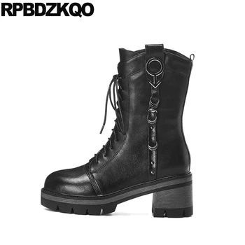 front lace up casual ankle boots autumn platform women winter waterproof shoes round toe combat military black high heel chunky 
front lace up casual ankle boots autumn platform women winter waterproof shoes round toe combat military black high heel chunky