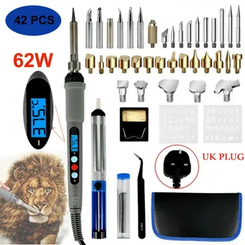 42pcs Welding Equipment Electric Soldering Iron Kit LCD Display Wood Burning Pen For Pyrography Woodworking Craft
42pcs Welding Equipment Electric Soldering Iron Kit LCD Display Wood Burning Pen For Pyrography Woodworking Craft