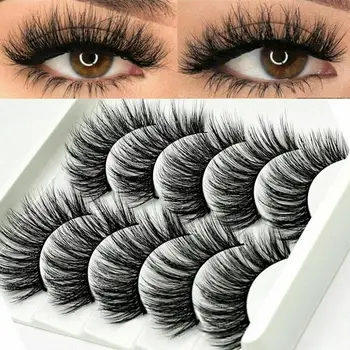 5pairs 3D Mink Hair False Eyelashes Natural/thick Long Eye Lashes Makeup Beauty Long Lasting Eyelash Extension Tools
5pairs 3D Mink Hair False Eyelashes Natural/thick Long Eye Lashes Makeup Beauty Long Lasting Eyelash Extension Tools