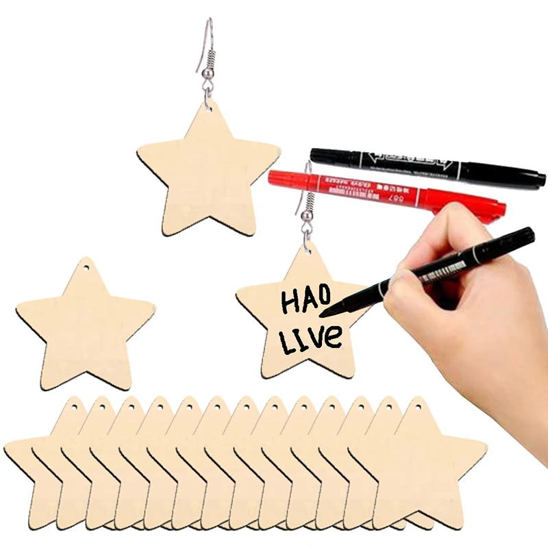 50PCS DIY Wood Slices Blank Star Heart Round Shape Unfinished Wooden Slices For Painting Creative Wooden Crafts Accessories
50PCS DIY Wood Slices Blank Star Heart Round Shape Unfinished Wooden Slices For Painting Creative Wooden Crafts Accessories