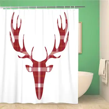 60x72 Inches Shower Curtain Deer Head on Tartan S Plaid Christmas Red Green Pattern Scottish Classic Ure Winter Waterproof
60x72 Inches Shower Curtain Deer Head on Tartan S Plaid Christmas Red Green Pattern Scottish Classic Ure Winter Waterproof